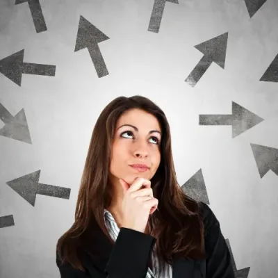 Woman thinking about career change